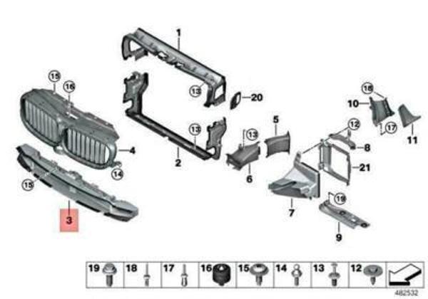 bmw 5 serı- 5 serisi- 2004-2010  karlık (arka tampon altı) sıyah (spoıler) (m5/style/lcı) Oem No (A5 - Image 1