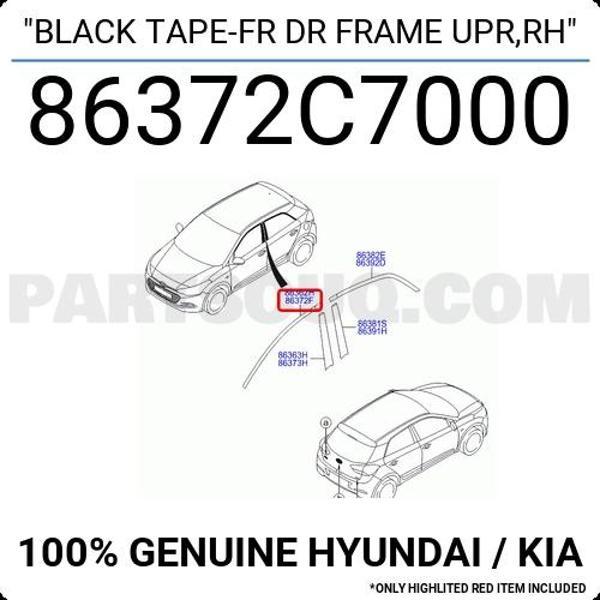 Hyundai i30 2012-2016 Ön Sağ Üst Kapı İskelet Şeridi Oem No (86372A5000) - Image 1