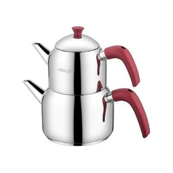 Noble life AZUR ÇELİK ÇAYDANLIK BAKIR KULP - Image 1