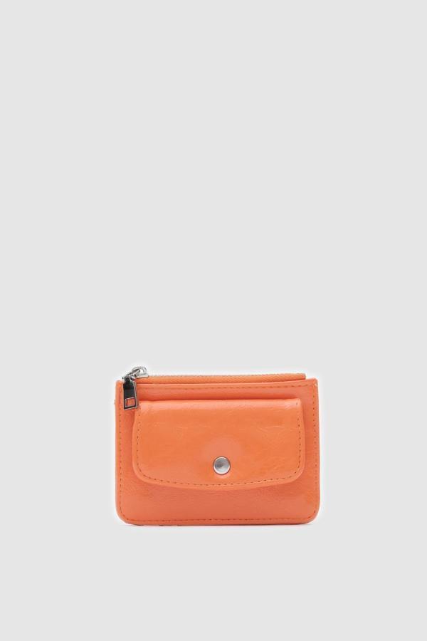 OLLBAG Plane Turuncu Kırışık Detay Bayan Kartlık - Image 1