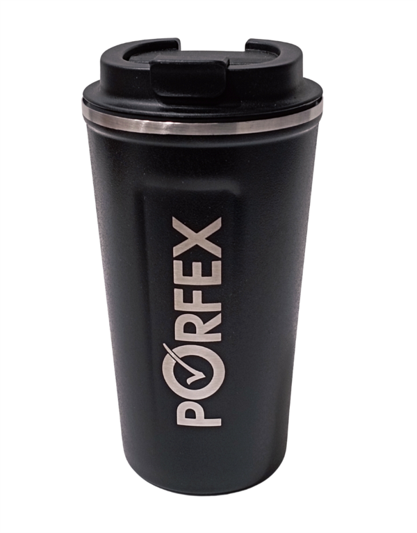 PORFEX 5553 SİYAH ÇELİK TERMOS - Image 1