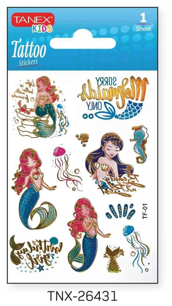 Tanex 7,5x10,5mm Deniz Kızı Mini Tatoo Etiket TNX-26431 - Image 1
