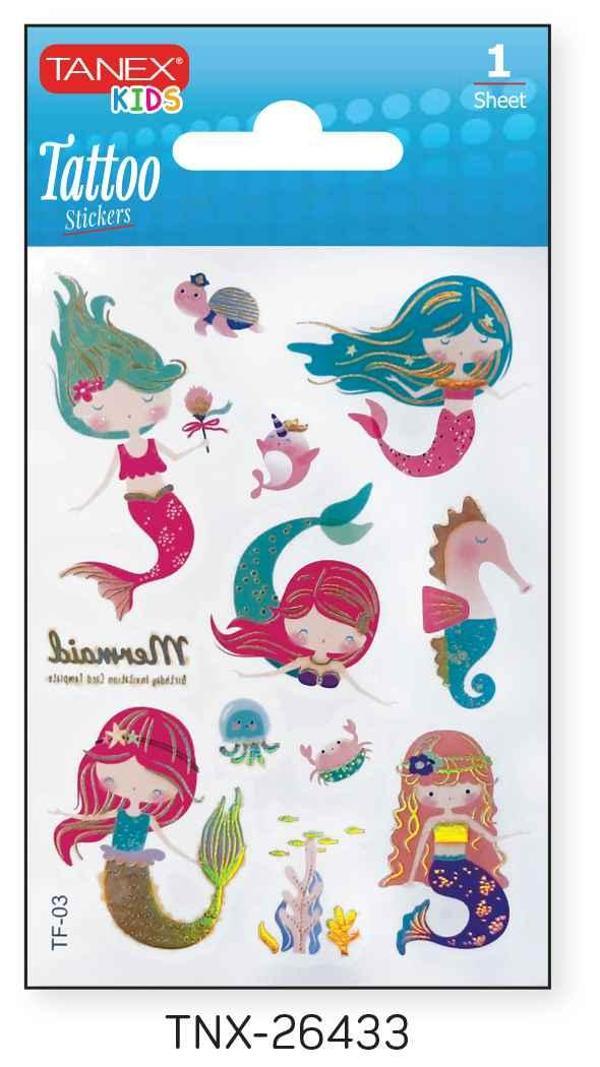 Tanex 7,5x10,5mm Deniz Kızı Mini Tatoo Etiket TNX-26433 - Image 1