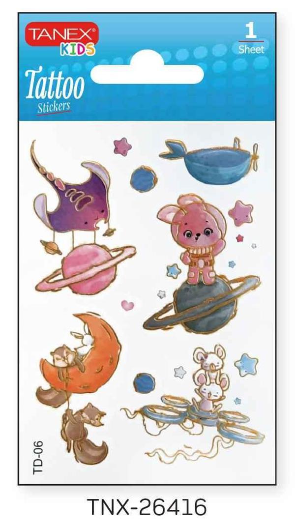 Tanex 7,5x10,5mm Gezegen-Uzay Mini Tatoo TNX-26416 - Image 1