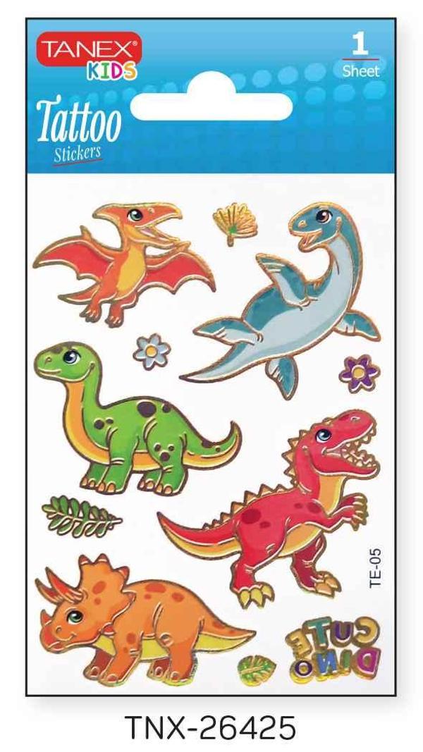 Tanex 7,5x10,5mm Dinazor Mini Tatoo Etiket TNX-26425 - Image 1