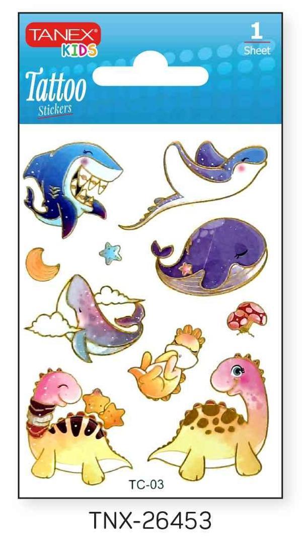 Tanex 7,5x10,5mm Neşeli Mini Tatoo Etiket TNX-26453 - Image 1