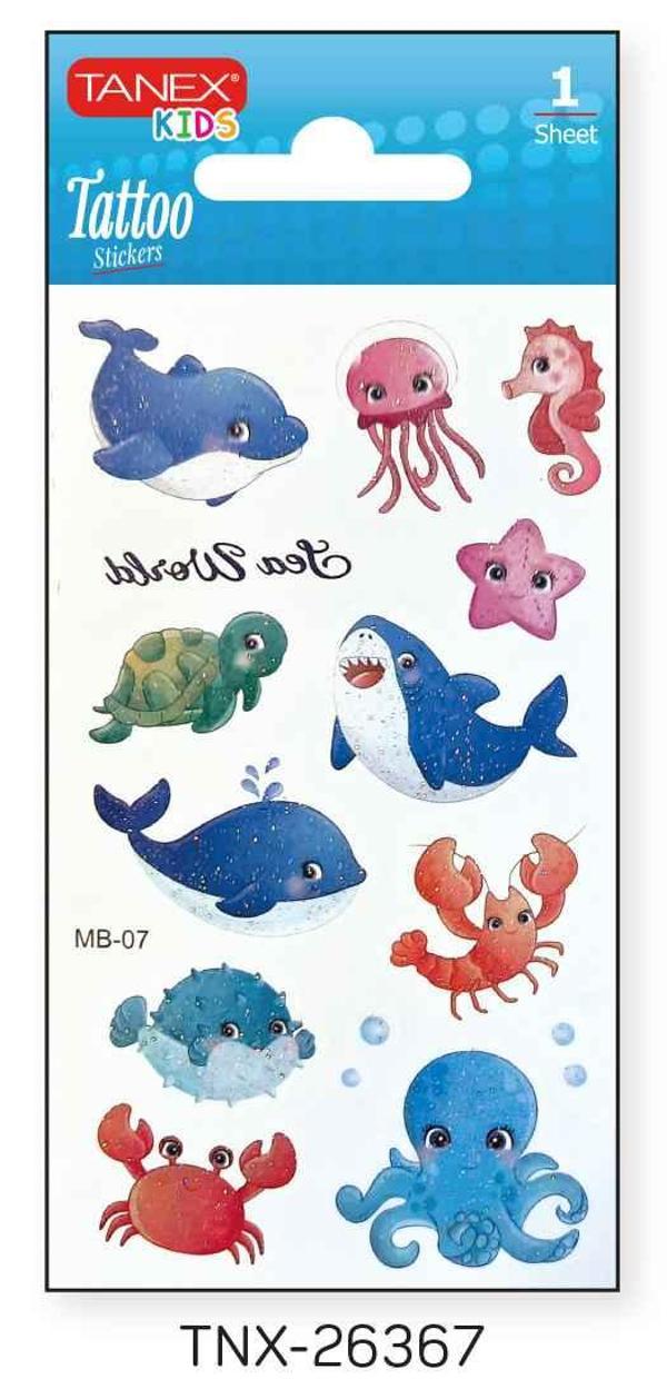 Tanex 7x12mm Deniz Hayvanları Tatoo TNX-26367 - Image 1