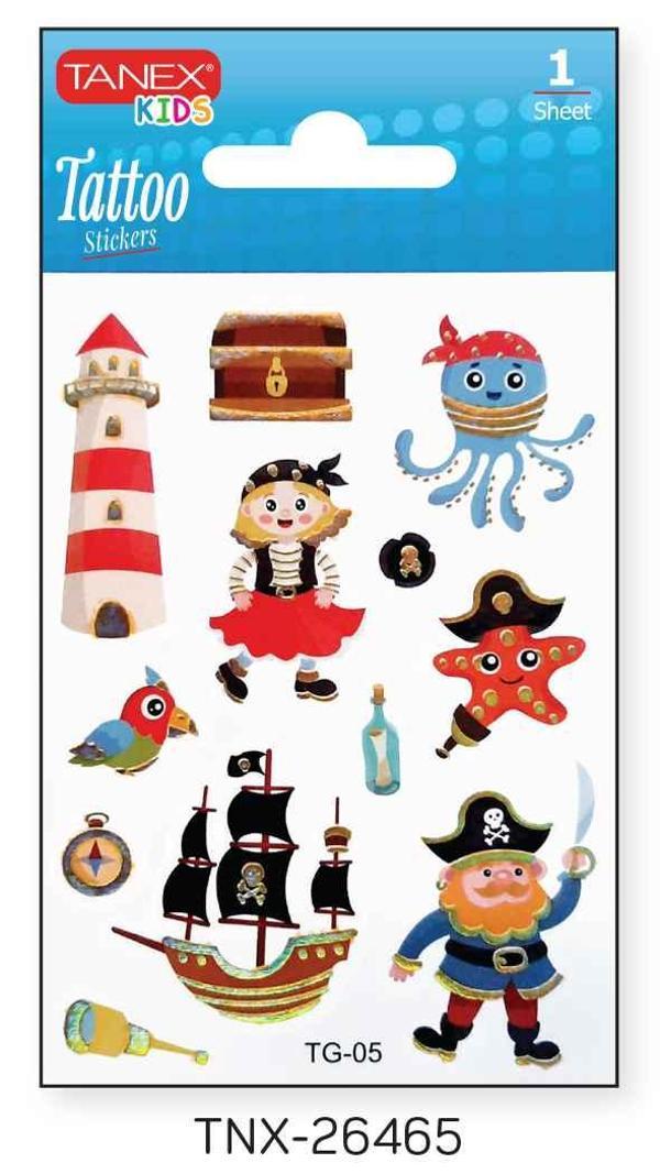 Tanex 7,5x10,5mm Sevimli Korsan Mini Tatoo TNX-26465 - Image 1