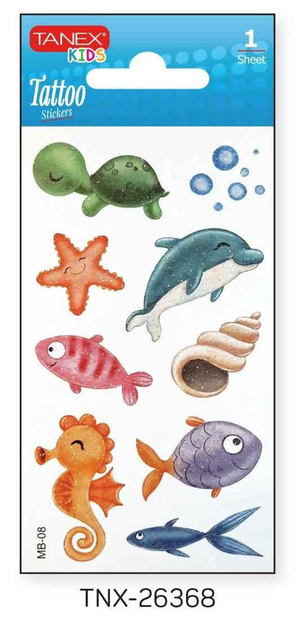 Tanex 7x12mm Deniz Hayvanları Tatoo TNX-26368 - Image 1