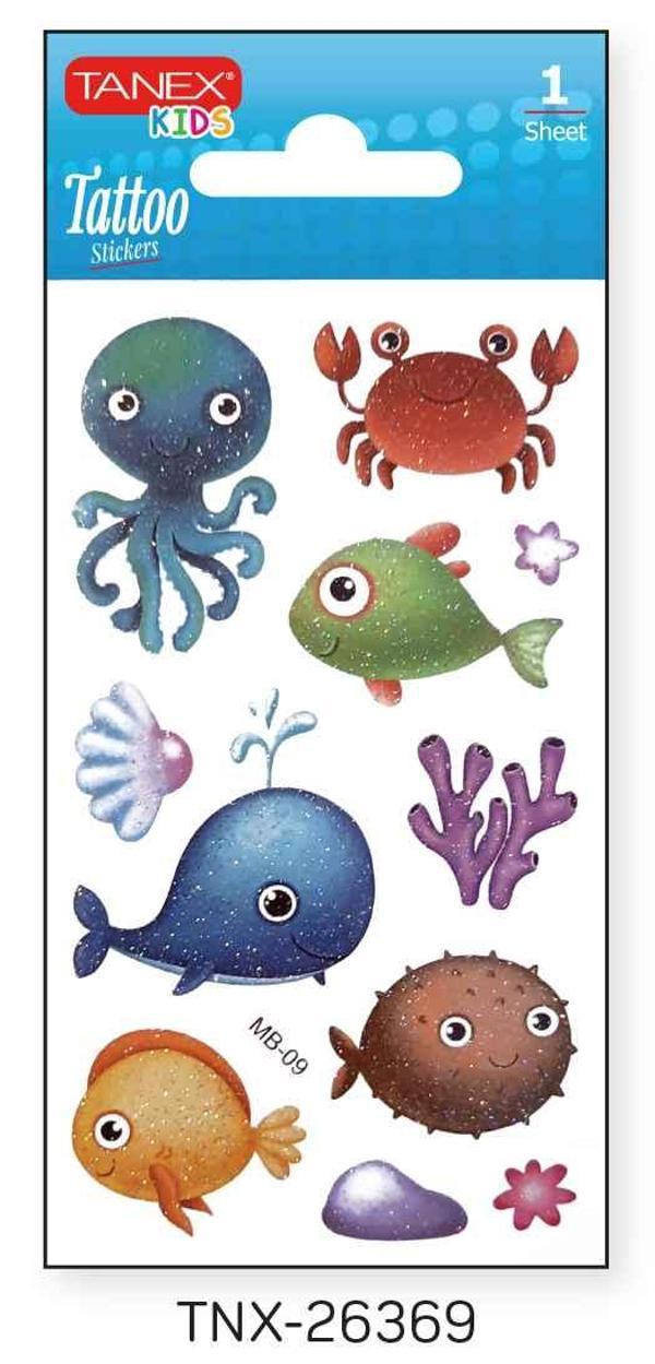 Tanex 7x12mm Deniz Hayvanları Tatoo TNX-26369 - Image 1