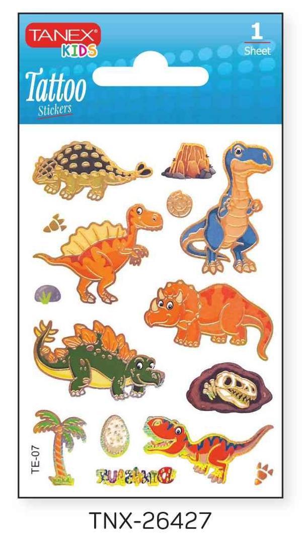 Tanex 7,5x10,5mm Dinazor Mini Tatoo Etiket TNX-26427 - Image 1