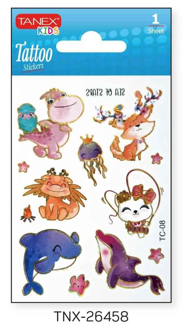 Tanex 7,5x10,5mm Neşeli Mini Tatoo Etiket TNX-26458 - Image 1