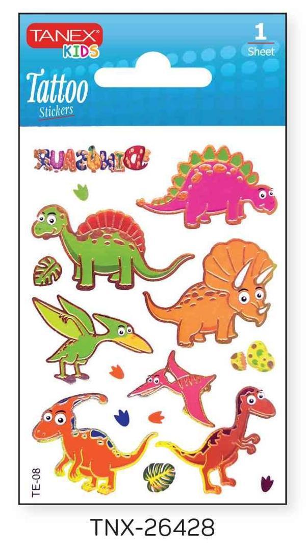 Tanex 7,5x10,5mm Dinazor Mini Tatoo Etiket TNX-26428 - Image 1