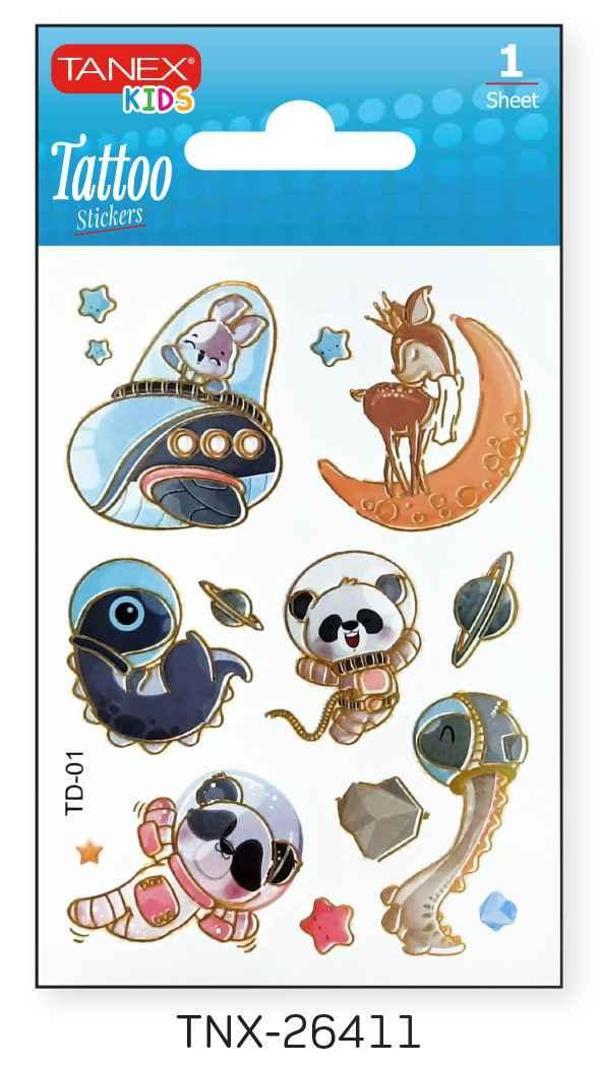Tanex 7,5x10,5mm Gezegen-Uzay Mini Tatoo TNX-26411 - Image 1
