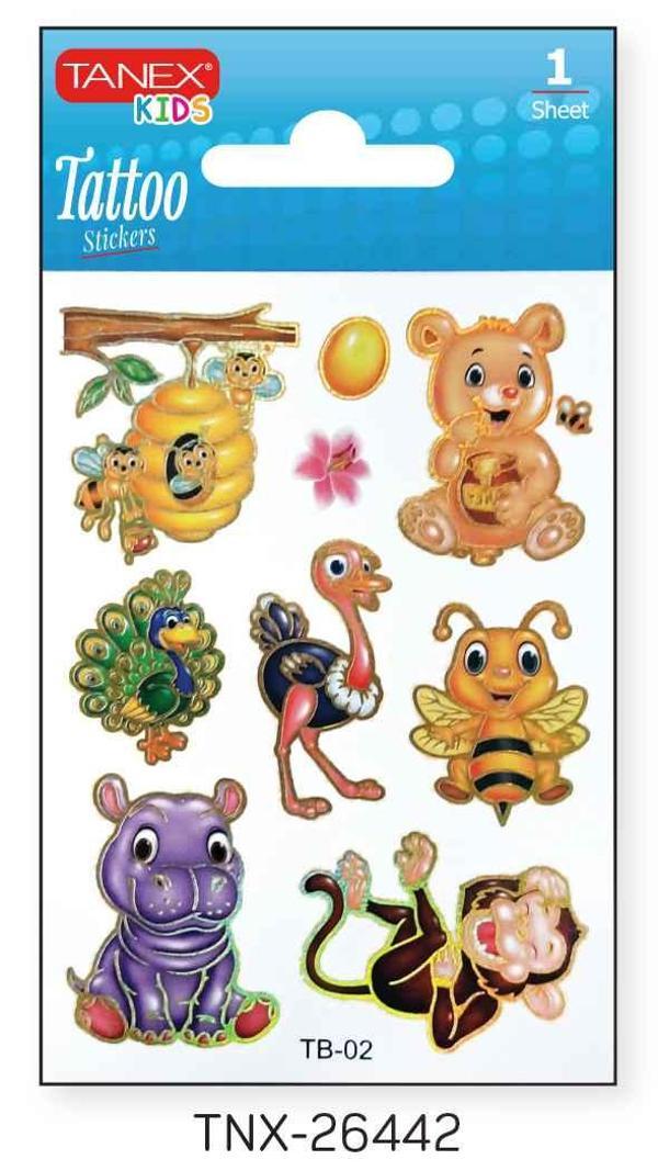 Tanex 7,5x10,5mm Safari Mini Tatoo Etiket TNX-26442 - Image 1