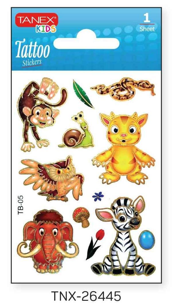 Tanex 7,5x10,5mm Safari Mini Tatoo Etiket TNX-26445 - Image 1