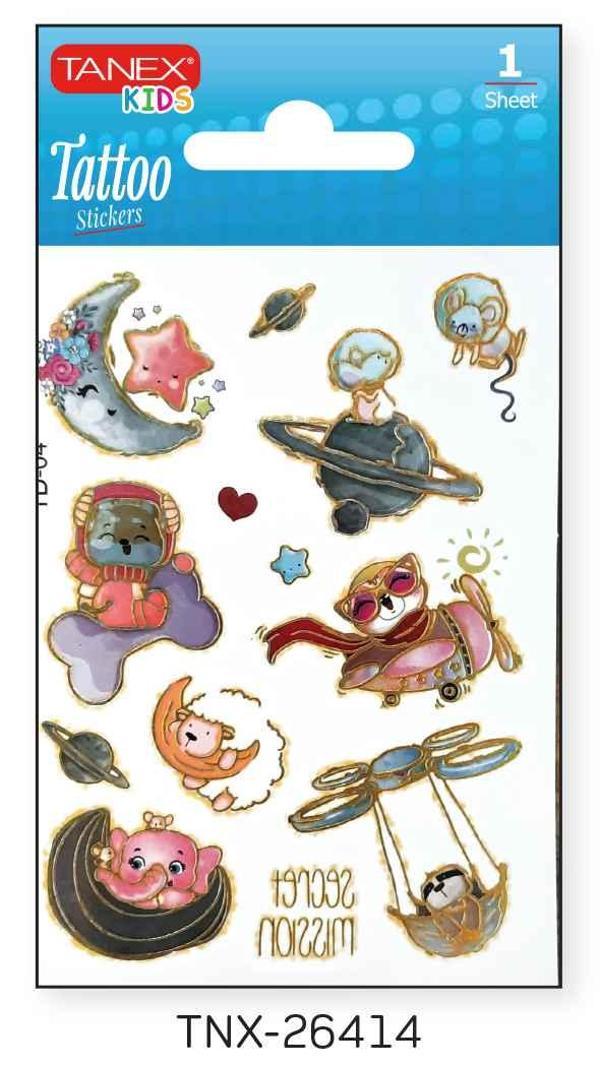 Tanex 7,5x10,5mm Gezegen-Uzay Mini Tatoo TNX-26414 - Image 1