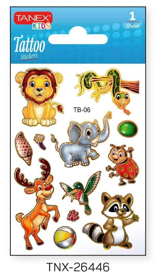 Tanex 7,5x10,5mm Safari Mini Tatoo Etiket TNX-26446 - Image 1