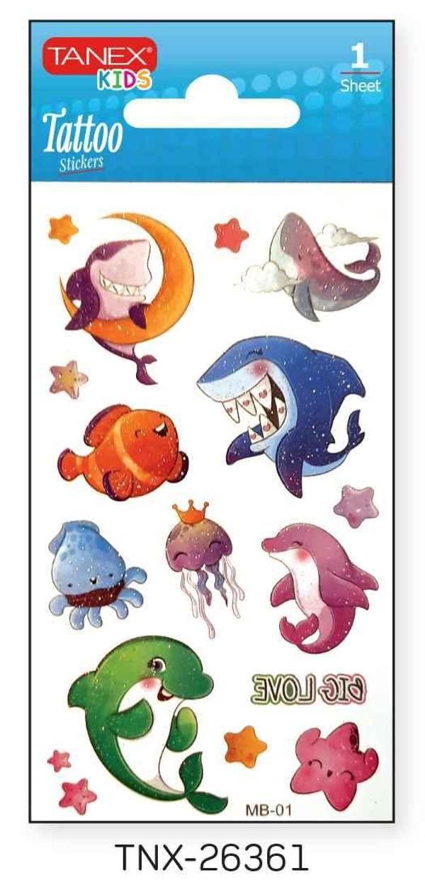 Tanex 7x12mm Deniz Hayvanları Tatoo TNX-26361 - Image 1