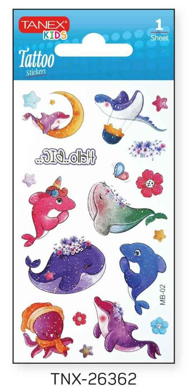 Tanex 7x12mm Deniz Hayvanları Tatoo TNX-26362 - Image 1