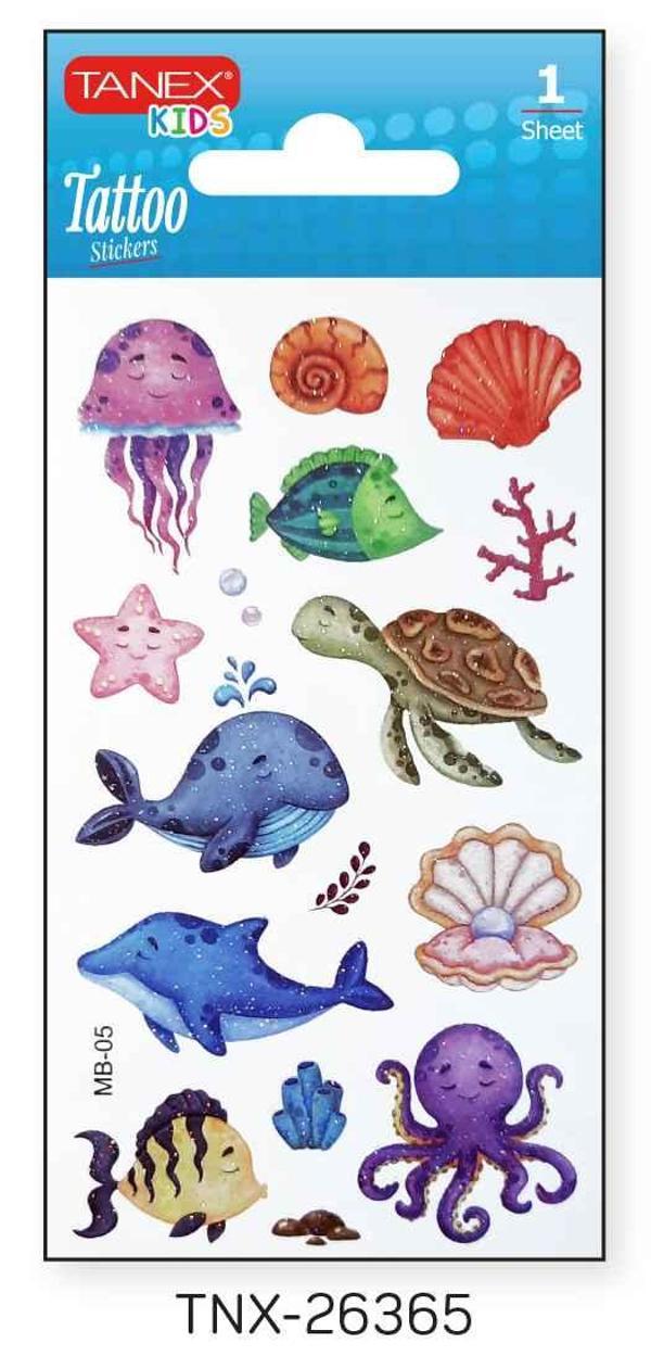 Tanex 7x12mm Deniz Hayvanları Tatoo TNX-26365 - Image 1