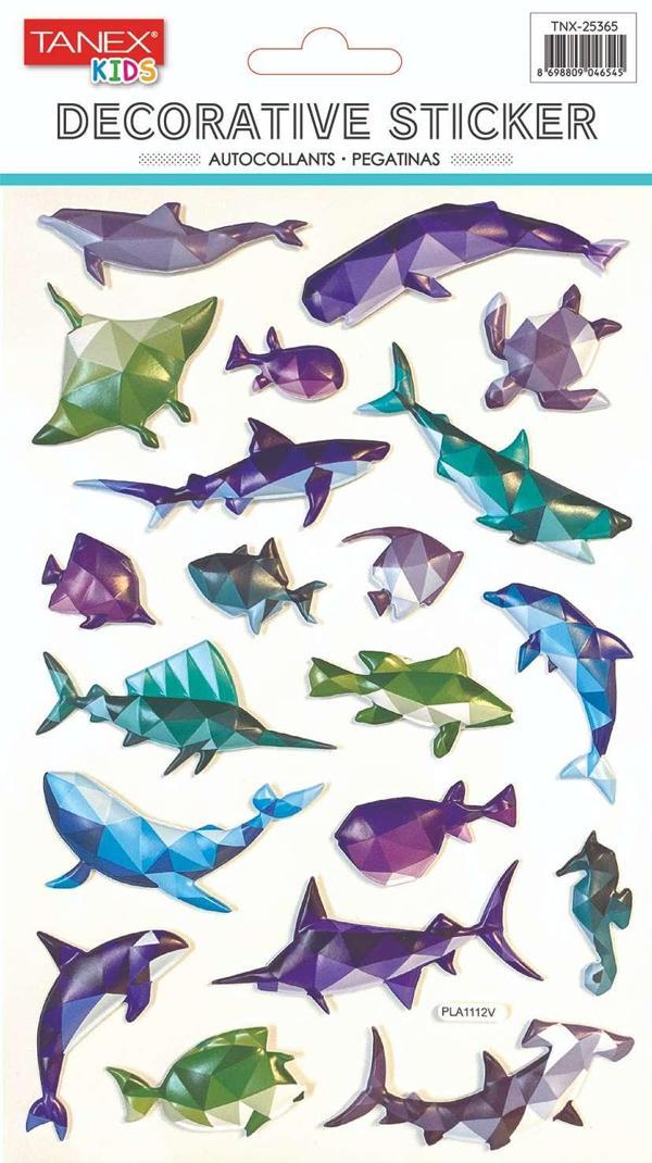 Tanex Deniz Canlıları 3-D Serisi Puffy Etiketi TNX-25365 - Image 1