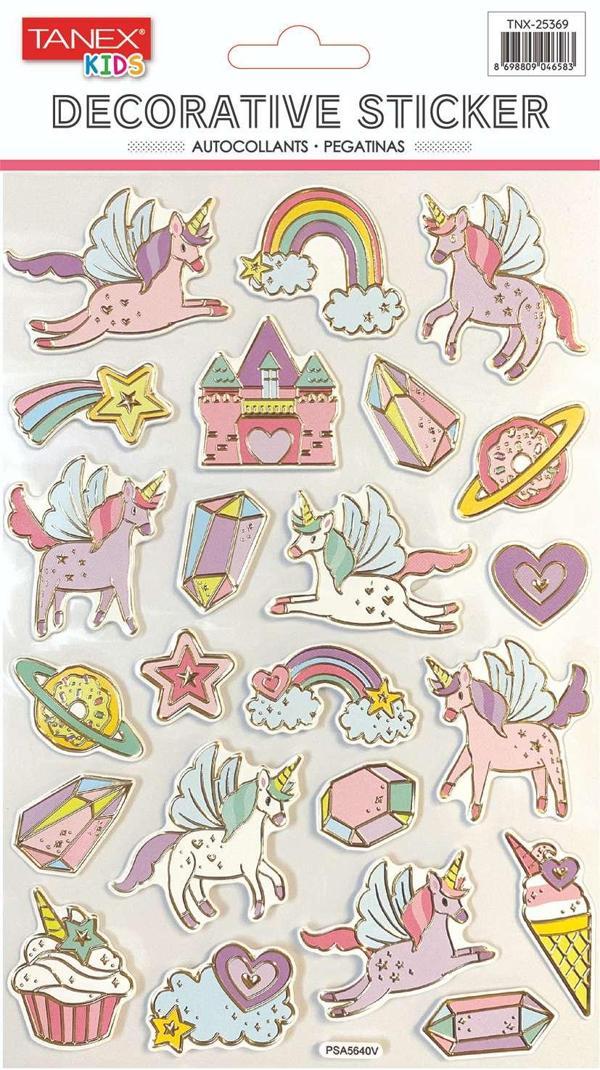 Tanex Yaldızlı Unicorn Serisi Puffy Etiketi TNX-25369 - Image 1