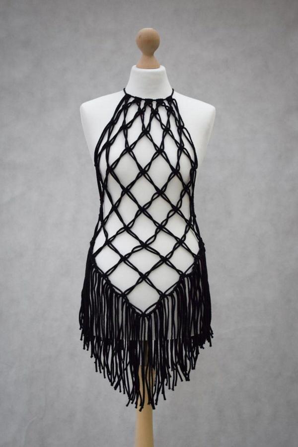 Elfidaa Wood Makrome Plaj Kıyafeti - Image 1