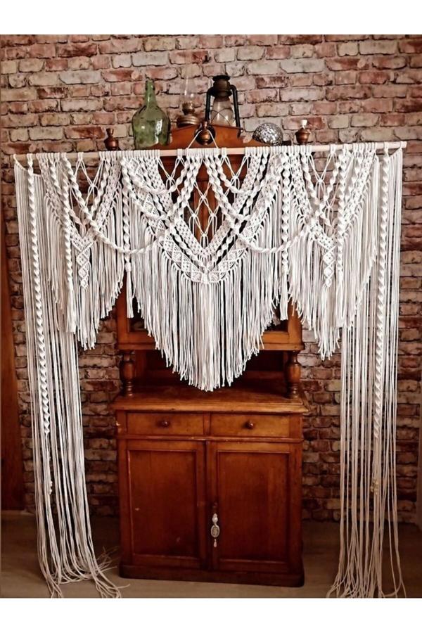 Elfidaa Wood Makrome Nişan Söz Standı - Image 1