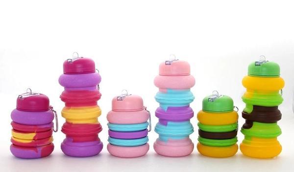 Katlanabilir Portatif Silikon Su Şişesi 500 Ml Alk3138 - Image 1