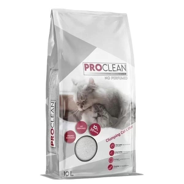 ProClean Naturel Kokusuz Topaklanan Kedi Kumu İnce Taneli 10 Lt - Image 1