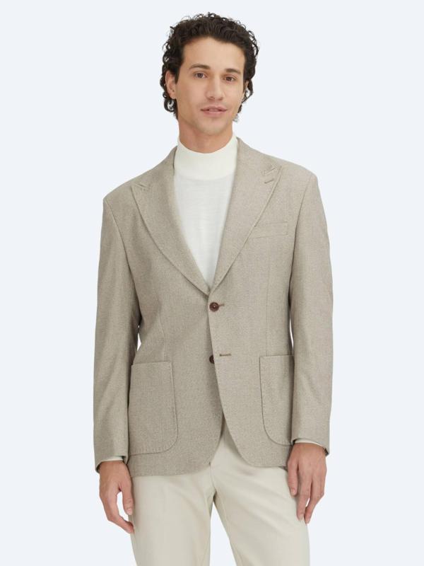 Kahverengi Kareli Modern Fit Ceket - Image 1