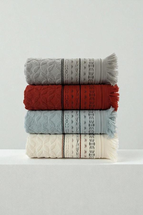 4'lü Lavinya El Havlusu - 50x80 Cm, 170 Gr, %100 Pamuk, Spa Ve Otel Havlusu, Günlük Kullanıma Uygun - Image 1