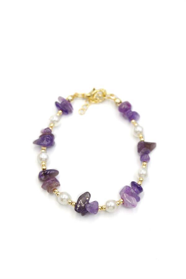 Boncuk Bileklik - Mor - Image 1