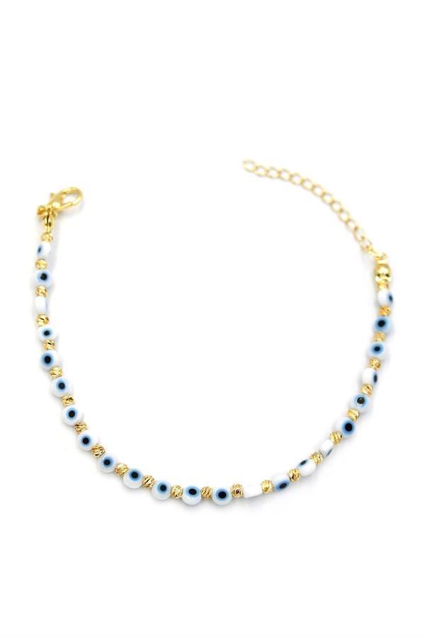 Nazar Boncuk  Bileklik - Beyaz - Image 1