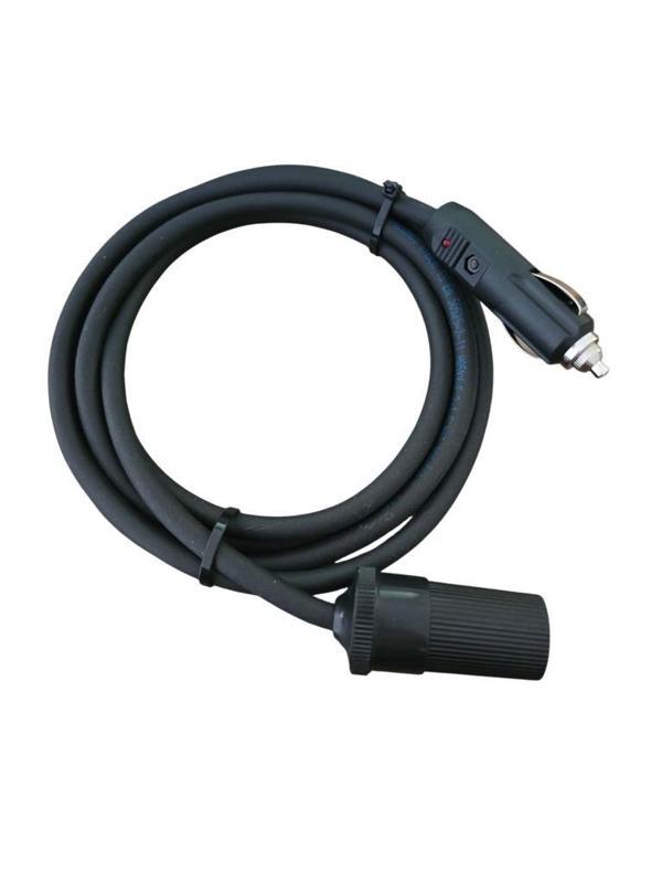Araç Çakmaklık Uzatma Kablosu 12-24 Volt 16 Amper 2 X1,5mm TTR Bakır 2 Mt-Siyah - Image 1