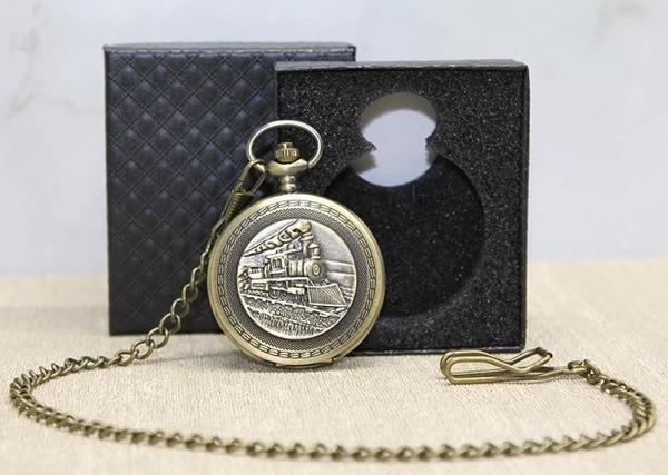 Özel Kutulu Tren Temalı Köstekli Saat Alk4670 - Image 1