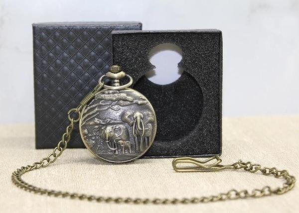 Özel Kutulu Antik Filli Köstekli Saat Alk4676 - Image 1