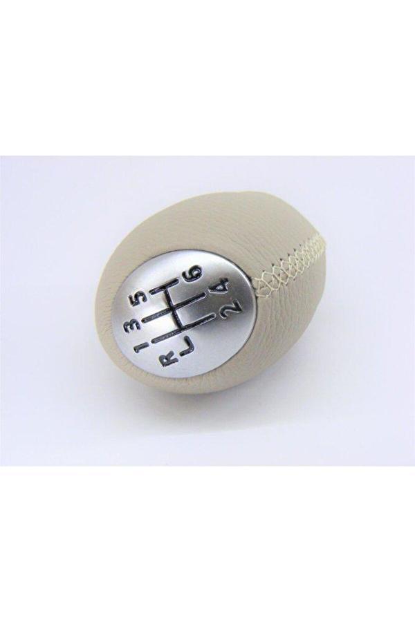 Renault Megane 3 / Fluence / Scenic 3 Bej (krem) Deri Vites Topuzu (6 Ileri) - Image 1