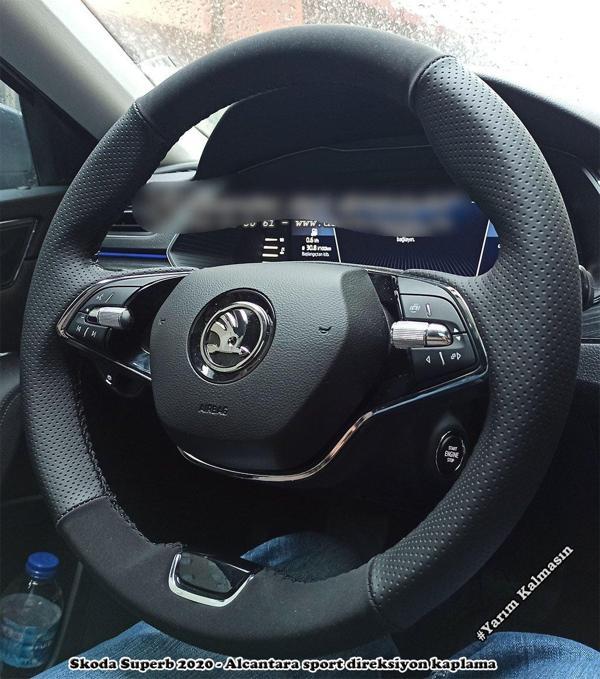 Skoda Superb  2020-2024 Araca Özel Dikmeli Direksiyon Kılıfı - Image 1