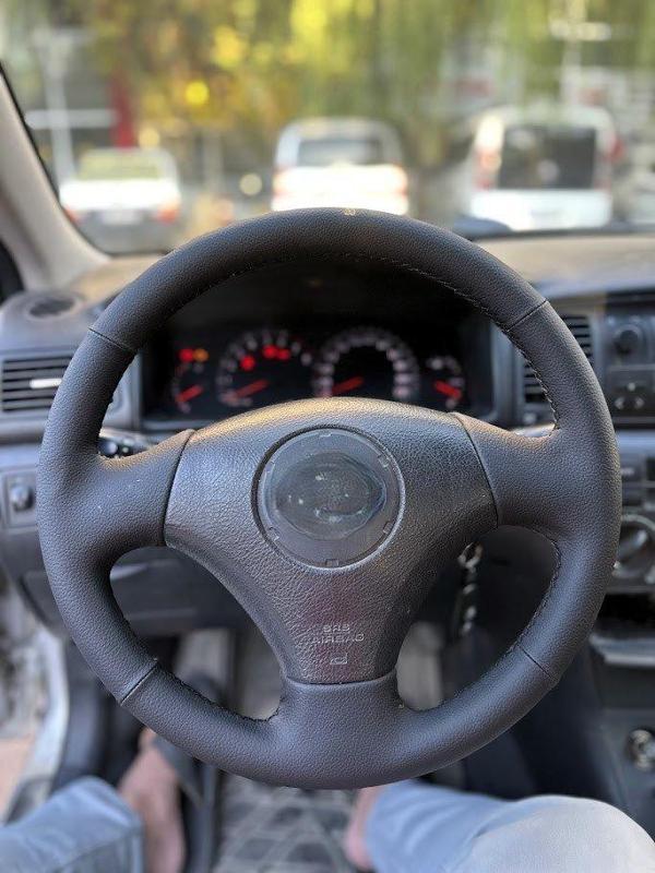 Toyota Corolla (2002-2004) Araca ÖZGÜ DİKMELİ Direksiyon Kılıfı DÜZ DERİ - Image 1