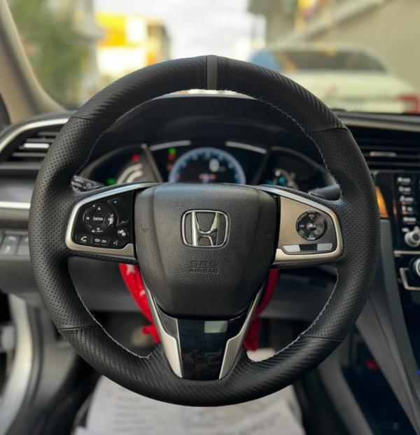 Honda Civic Fc5 Araca Özel Direksiyon Kılıfı (Karbon Nokta GRİ YÜZÜK) - Image 1