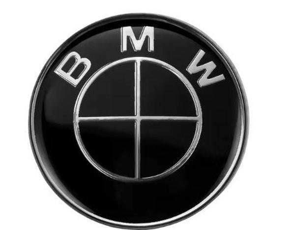 BMW SİYAH BEYAZ DİREKSİYON DAMLA STICKER LOGO 45MM  - Image 1
