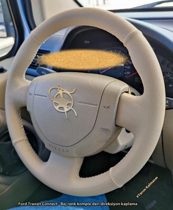Ford Transit Connect Bej Renk Araca Özel Direksiyon Kılıfı - Image 1
