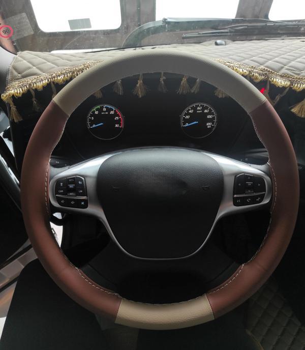 Ford Fmax Kahverengi Krem DİKMELİ Direksiyon Kılıfı - Image 1