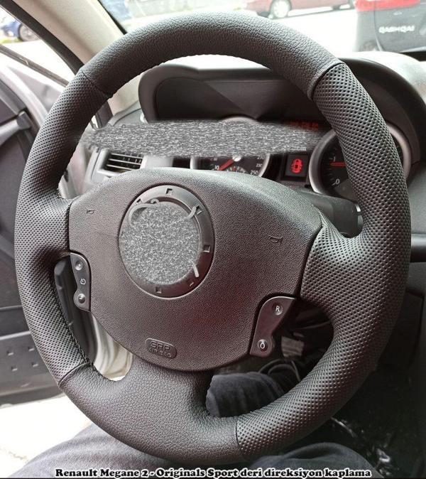 Renault Megane 2 Araca Özel Direksiyon Kılıfı (Noktalı Mat) - Image 1