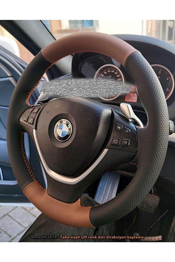 Bmw X6 Araca Özel Deri Direksiyon Kılıfı (taba Noktalı) - Image 1