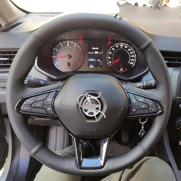 Renault Clio 5 Araca Özel Direksiyon Kılıfı (Noktalı Düz) - Image 1