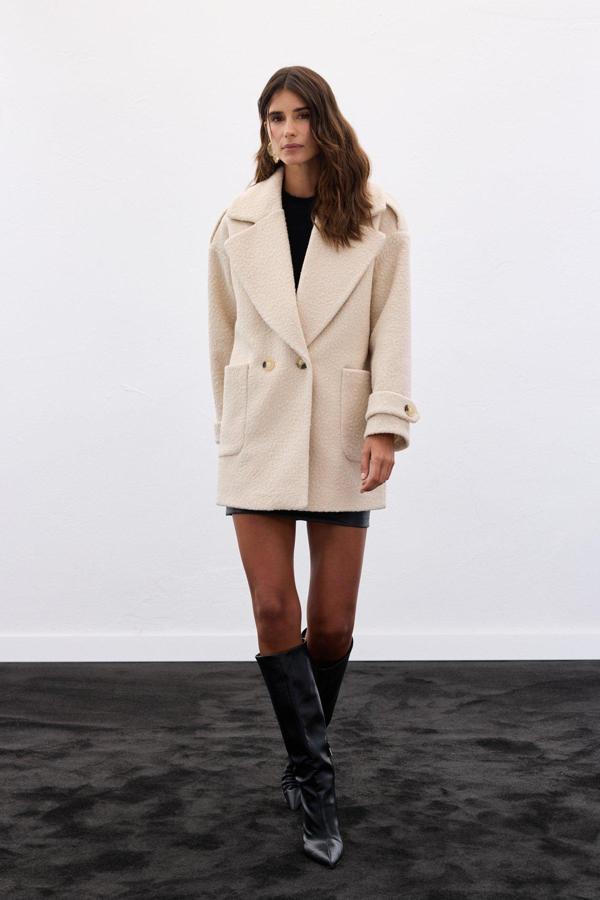 Buklet Kısa Kaban - Bej - Image 1