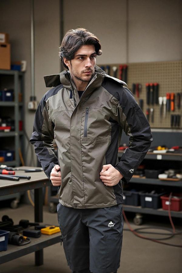 Su Geçirmez Erkek Kışlık Mont Rüzgarlık Yağmurluk 162 Fiyort Sogne Arada Çıkarılabilir - Image 1